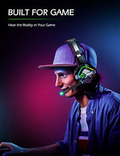 Load image into Gallery viewer, ZIUMIER Z66 Gaming Headset for PS4, PS5, Xbox One, PC, Wired Over Ear Headphone with Noise Isolation Microphone, LED RGB Light,Surround Sound for Laptop Computer, Green
