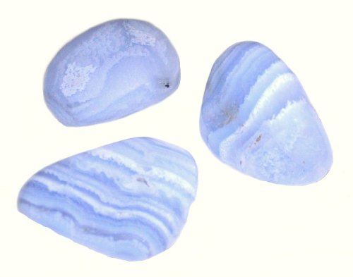 GeoFossils 3 Large Polished Blue Lace Agate