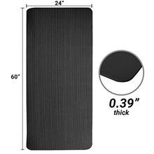 Load image into Gallery viewer, Aduro Sport Yoga Workout Mat, Extra Thick Yoga Foam Mat for Home Gym Exercise Mat with Carrying Strap (Black)
