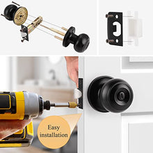 Load image into Gallery viewer, Probrico 6Pcs Black Privacy Door Knobs Lock for Bedroom or Bathroom Flat Ball Keyless Door Handles
