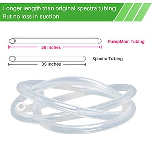 Replacement Tubing for Spectra S2 Spectra S1 Spectra 9 Plus, BPA Free Replace Spectra Tubing Avent Tubing Ameda Tubing Made by PumpMom(Not Original Spectra S2 Accessories)