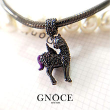 Load image into Gallery viewer, Gnoce&quot;Divine Soul and Spirit&quot; Black Plated Unicorn with Wings Beads 925 Sterling Silver Charm Pendant Locket fit for Bracelet/Necklace
