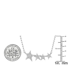Load image into Gallery viewer, Dazzlingrock Collection 0.35 Carat (ctw) 10K Round Diamond Ladies Shooting Star Pendant (Silver Chain Included) 1/3 CT, White Gold
