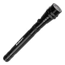 Load image into Gallery viewer, Magnetic Pocket LED Work Light with Flexible, Extendable Telescoping Flashlight, and Dual Magnet Bases- Lasts Up to 100,000 Hours by Stalwart (Black)
