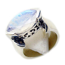 Load image into Gallery viewer, 55Carat Natural Rainbow Moonstone Ring for Men 925 Silver Birthstone Handmade US 4,5,6,7,8,9,10,11,12
