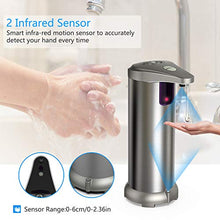 Load image into Gallery viewer, Automatic Soap Dispenser, Apanage Soap Dispenser Equipped Stainless Steel w/Infrared Motion Sensor Upgraded Waterproof Base for Bathroom &amp; Kitchen
