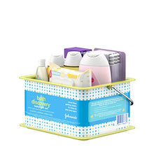 Load image into Gallery viewer, Johnson's Bath Discovery Gift Set for Parents-to-Be, Caddy with Baby Bath Time &amp; Skin Care Essentials, Bath Kit Includes Baby Body Wash, Shampoo, Wipes, Lotion &amp; Diaper Rash Cream, 7 Items
