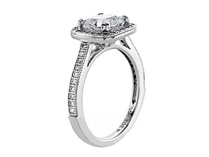 Zoe R Sterling Silver Micro Pave Hand Set Cubic Zirconia Halo 6mm Cushion-Cut Center Wedding Set Size 6