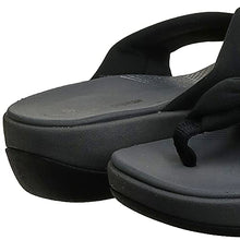 Load image into Gallery viewer, Clarks Women's Arla Glison Flip-Flop, black fabric, 8 Medium US
