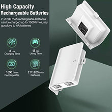 Load image into Gallery viewer, Controller Charger for Xbox one, Controller Charging Station Compatible with Xbox One/One X/One S/One Elite, Dual Charging Dock with 2 x 1200mAh Rechargeable Battery Packs-White
