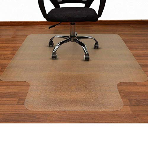 AiBOB 53 x 45 inches Office Chair mat for Hardwood Floor, Easy Glide for Chairs, Flat Without Curling, Polyethylene Floor Mats for Computer Desk