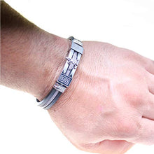 Load image into Gallery viewer, Mens Silver Farvahar Faravahar Bracelet Persian Gif Persia Art
