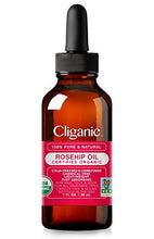 Load image into Gallery viewer, Cliganic USDA Organic Rosehip Seed Oil for Face, 100% Pure | Natural Cold Pressed Unrefined Non-GMO | Carrier Oil for Skin, Hair &amp; Nails
