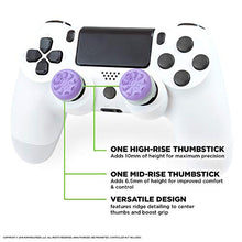 Load image into Gallery viewer, KontrolFreek FPS Freek Galaxy Purple for PlayStation 4 (PS4) and PlayStation 5 (PS5) | Performance Thumbsticks | 1 High-Rise, 1 Mid-Rise | Purple
