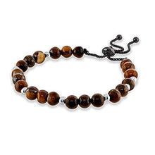 Load image into Gallery viewer, Believe London Tiger Eye Bracelet with Jewelry Bag &amp; Meaning Card | Strong Elastic | Precious Natural Stones Crystal Healing Gemstone Men Women Meditation
