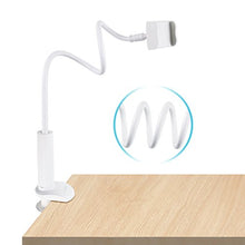 Load image into Gallery viewer, Tryone Gooseneck Phone Holder, Flexible Long Arm Mount Stand Compatible with Smartphones, Max Width 3in, Overall Length 27.5in(White)
