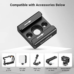 SmallRig Cold Shoe Mount Adapter (2pcs Pack) with 1/4"-20 Thread for Camera Cage Flash LED Moniter - 2060