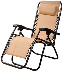BalanceFrom Adjustable Zero Gravity Lounge Chair Recliners for Patio, Beige