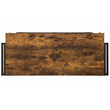 Load image into Gallery viewer, BOWERY HILL Industrial Home Bar Unit with Stemware Rack in Antique Nutmeg
