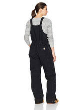 Load image into Gallery viewer, Carhartt Women's Weathered Duck Wildwood Bib Overalls (Regular and Plus Sizes), Black, Small
