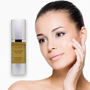 Collagen Serum, Liquid Peptide Hyaluronic Acid, Skin Boosting Supplement, Night Eye Cream, Collagen Wrinkle Cream, Womens Face Moisturizer, Mens Firming Lotion, Pure Vitamin Enriched - Stay Company