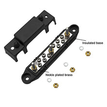 Load image into Gallery viewer, Mofeez Hammer Lug Crimper Tool and Bus Bar Set - 3x1/4” Post, 10x#8 Screw Terminal Power Distribution Block with Ring Terminals
