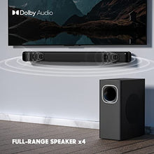 Load image into Gallery viewer, Sound Bar with 【Dolby】, 2.1 CH TV Soundbar with Subwoofer Works with 4K&amp;HD TVs (D2, 200W)
