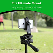 Load image into Gallery viewer, KobraTech Cell Phone Tripod Mount - UniMount 360 Universal iPhone Tripod Mount Adapter with Remote
