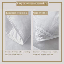 Load image into Gallery viewer, Ubauba All-Season Queen Down Comforter 100% Cotton Quilted Feather Comforter with Corner Tabs. Lightweight Goose Down Duvet Insert White Cotton Comforter - Queen/Full 90x90
