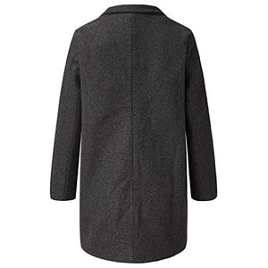 WYTong Women's Fashion Long Sleeve Cardigan Autumn And Winter Long-sleeved Woolen Casual Sweater Coat(Gray,L)
