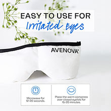 Load image into Gallery viewer, Avenova Moist Heating Eye Compress Mask – Reusable &amp; Microwavable Eye Mask Provides Relief from Allergies, Sinuses, Headaches, Puffy and Irritated Eyes, Dry Eyes, Blepharitis, and Styes
