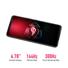 Load image into Gallery viewer, ASUS ROG Phone 5s - 6.78” FHD+ 2448x1080 HDR 144Hz- 6000mAh Battery - 64MP/13MP/5MP Triple Camera with 24MP Front Camera – 16GB RAM -512GB Storage -5G LTE Unlocked Dual SIM Cell Phone - Phantom Black
