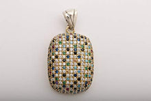Load image into Gallery viewer, Stunning Turkish Handmade Jewelry Round Cut Sapphire Emerald Turquoise Pink Ruby Amethyst Black Onyx Topaz Zircon Stone 925 Sterling Silver Pendant
