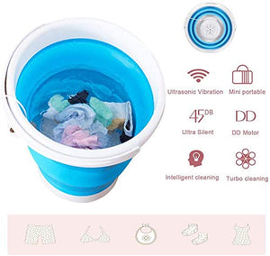 Portable washing machine,Mini Tub Washing Machine With Foldable, Personal Rotating Ultrasonic Turbines Washer USB Powered Convenient Laundry for Camping Apartments Dorms RV Business Travel (01)