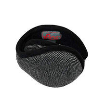 Load image into Gallery viewer, 180s Men&#39;s American Wool Behind the Head Ear Warmer (Gray/Black Herringbone)
