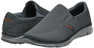 Skechers Men's Equalizer Double Play Slip-On Loafer,Charcoal/Orange,11.5 M US