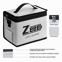 Load image into Gallery viewer, Zeee Lipo Safe Bag Fireproof Explosionproof Bag Large Capacity Lipo Battery Storage Guard Safe Pouch for Charge &amp; Storage(8.46 x 6.5 x 5.71 in )

