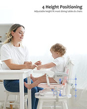 Load image into Gallery viewer, UBRAVOO 2in1 Portable Toddler Booster Seat, Grow with Baby Booster Seat for Dining Table with Removable Tray &amp; Seat Pad, high Chair for Travel, ACE1013 Feather Luck
