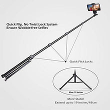 Load image into Gallery viewer, Selfie Stick Tripod, UBeesize 51" Extendable Tripod Stand with Bluetooth Remote for iPhone &amp; Android Phone, Heavy Duty Aluminum, Lightweight
