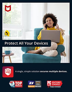 McAfee Total Protection 2022 | 10 Device | Antivirus Internet Security Software | VPN, Password Manager, Dark Web Monitoring & Parental Controls Included | 1 Year Subscription | Download Code