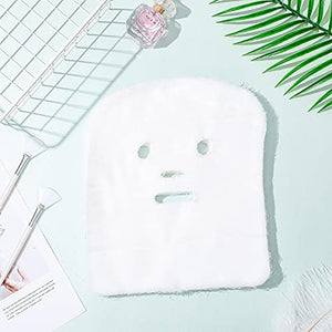 150 Pieces Pre-cut Gauze Facial Cotton Beauty Gauze Skin Care Face for Facial Spa, High Frequency (10 x 12 Inch, Rectangle Face Style)