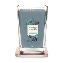 Load image into Gallery viewer, YANKEE CANDLE Elevation Coll. W/PLT Lid - Large Square Candle with 2 Large Wick Dark Berries 1591073E
