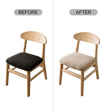 Load image into Gallery viewer, Genina Seat Covers for Dining Room Chair Seat Slipcovers Kitchen Chair Covers (Khaki, 4 Pcs)

