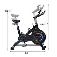 Load image into Gallery viewer, ARTETHYS Indoor Cycling Bike Belt Drive Stationary Bicycle Exercise Bikes with Monitor Display for Home Cardio Workout Bike Training
