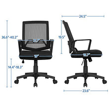 Load image into Gallery viewer, Yaheetech Computer Chair Ergonomic Office Chair Mid-Back Desk Chair w/Armrest and Swivel Casters - Black
