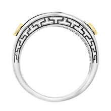 Load image into Gallery viewer, Effy 925 Sterling Silver &amp; 18K Yellow Gold Onyx Ring, 0.4 TCW IRL0J760XX
