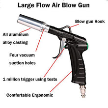 Load image into Gallery viewer, Valianto Air Blow Gun with 4.8”,8.5” Extended Nozzle and Large Flow Vacuum Nozzle, High Flow Air Nozzle Blower Gun kit for Compressor, Clean Handy Tool,Industrial Air Blow Gun,Quick Connect
