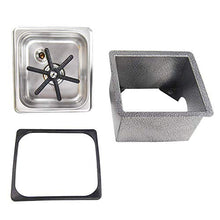 Load image into Gallery viewer, YBB Steaming Pitcher Rinser, Glass Cleaning Rinser for Bar Cafe Pan Dimensions Rinser with Base (7.1&quot; x 6.7&quot; x 4.7&quot;)
