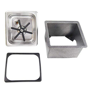 YBB Steaming Pitcher Rinser, Glass Cleaning Rinser for Bar Cafe Pan Dimensions Rinser with Base (7.1" x 6.7" x 4.7")