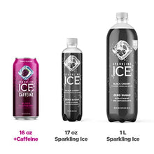 Load image into Gallery viewer, Sparkling Ice +Caffeine Black Raspberry Sparkling Water, with Antioxidants and Vitamins, Zero Sugar, 16 fl oz Cans (Pack of 12)

